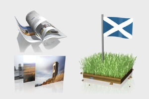 Pieces of Scotland 3D Website Graphics